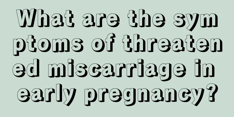 What are the symptoms of threatened miscarriage in early pregnancy?