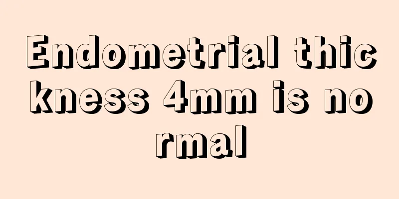 Endometrial thickness 4mm is normal