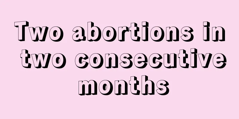 Two abortions in two consecutive months