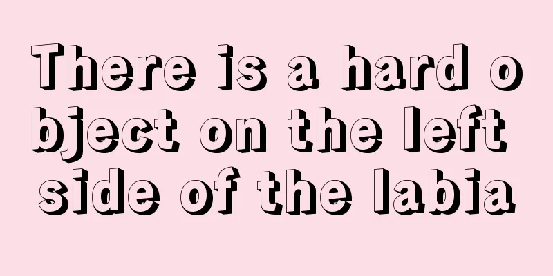 There is a hard object on the left side of the labia