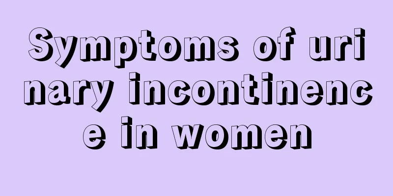 Symptoms of urinary incontinence in women