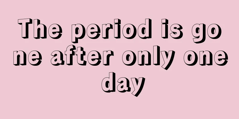 The period is gone after only one day