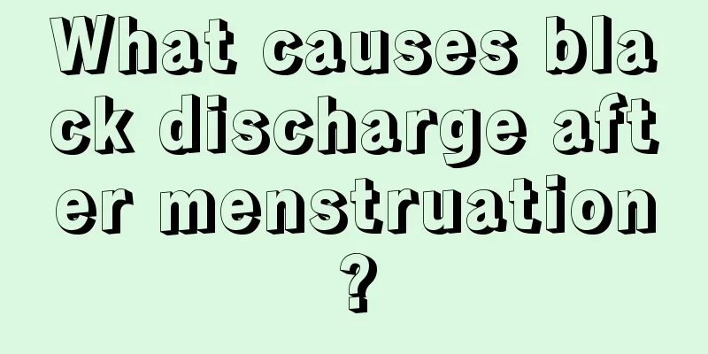 What causes black discharge after menstruation?