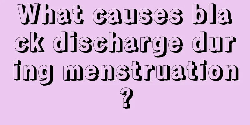 What causes black discharge during menstruation?