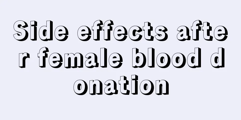 Side effects after female blood donation