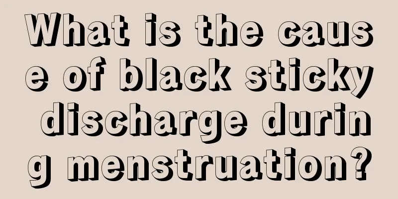 What is the cause of black sticky discharge during menstruation?