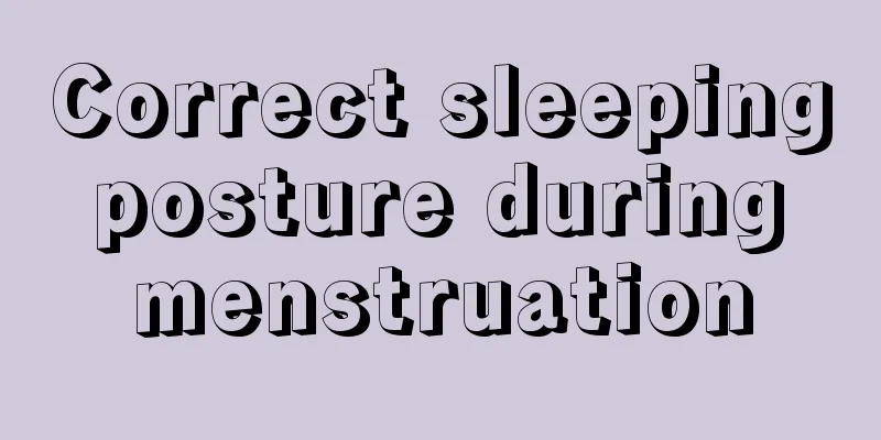 Correct sleeping posture during menstruation