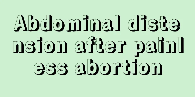 Abdominal distension after painless abortion