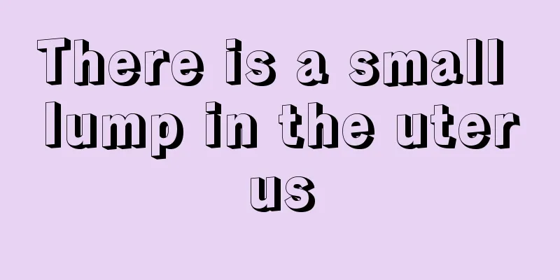 There is a small lump in the uterus