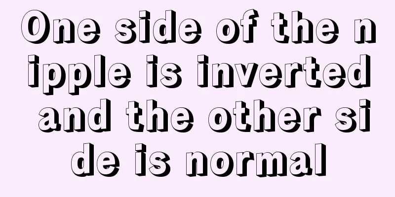 One side of the nipple is inverted and the other side is normal