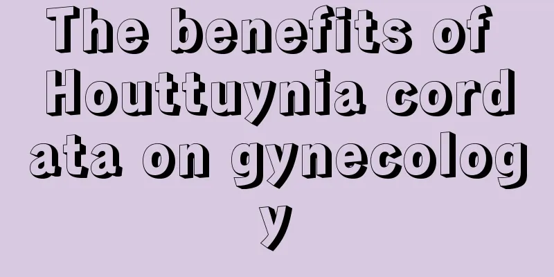 The benefits of Houttuynia cordata on gynecology