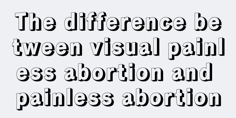 The difference between visual painless abortion and painless abortion