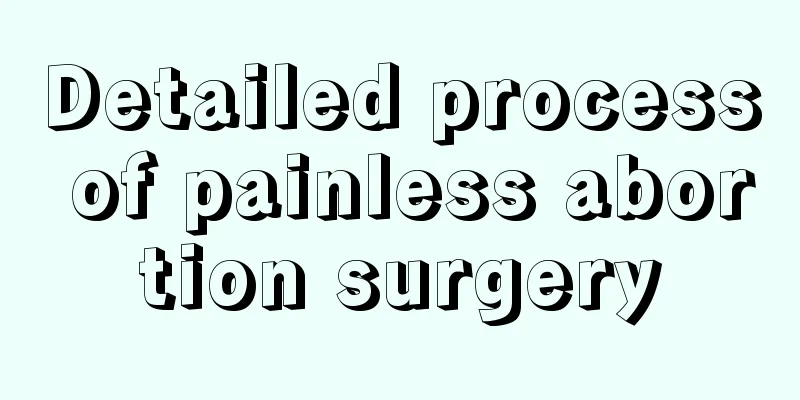 Detailed process of painless abortion surgery