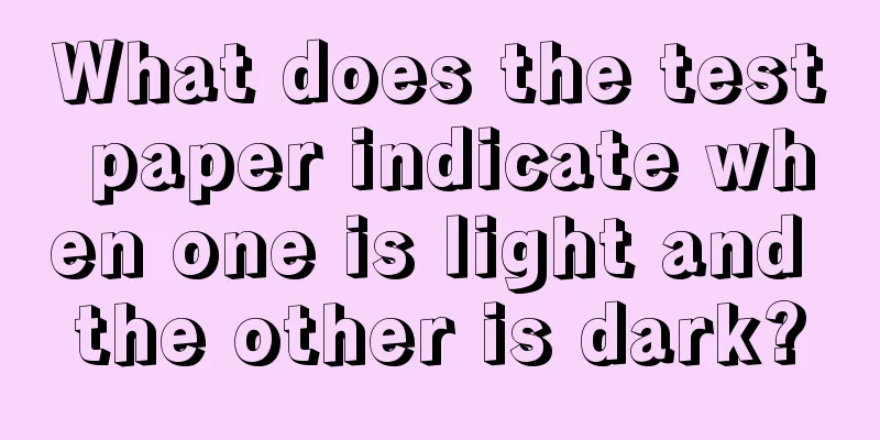 What does the test paper indicate when one is light and the other is dark?