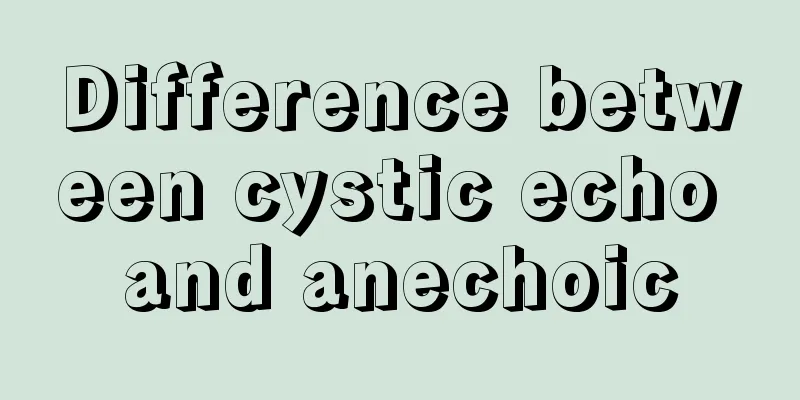 Difference between cystic echo and anechoic