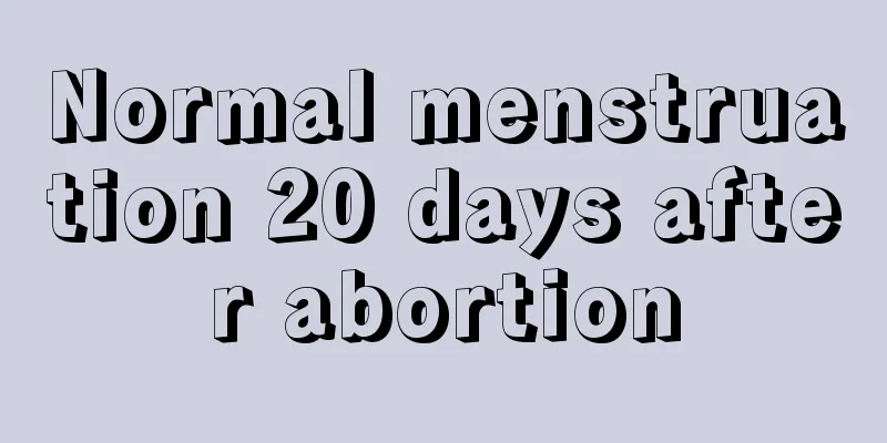 Normal menstruation 20 days after abortion