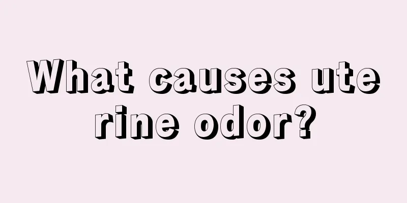 What causes uterine odor?