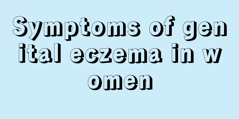 Symptoms of genital eczema in women