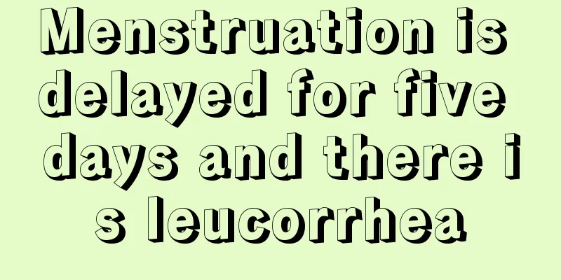 Menstruation is delayed for five days and there is leucorrhea