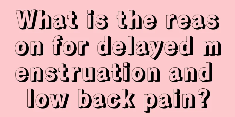 What is the reason for delayed menstruation and low back pain?