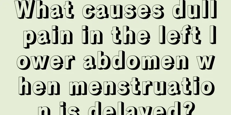 What causes dull pain in the left lower abdomen when menstruation is delayed?