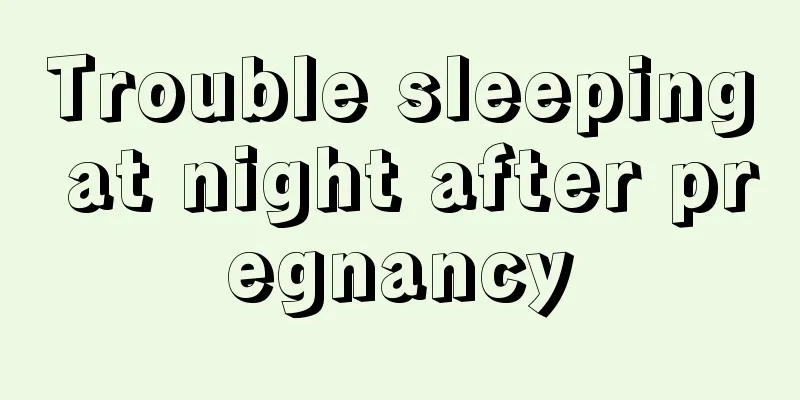 Trouble sleeping at night after pregnancy