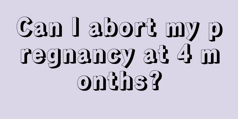 Can I abort my pregnancy at 4 months?