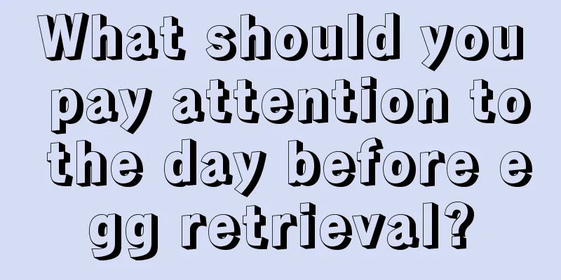 What should you pay attention to the day before egg retrieval?