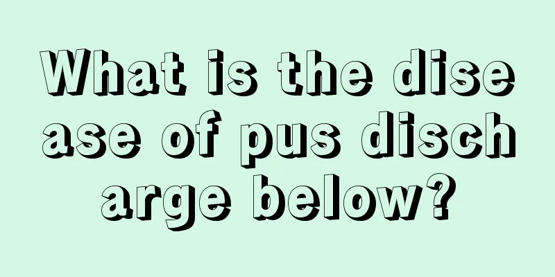 What is the disease of pus discharge below?