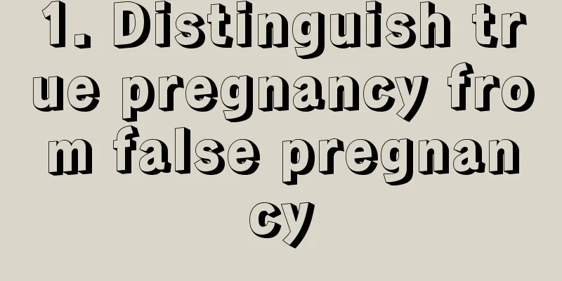 1. Distinguish true pregnancy from false pregnancy