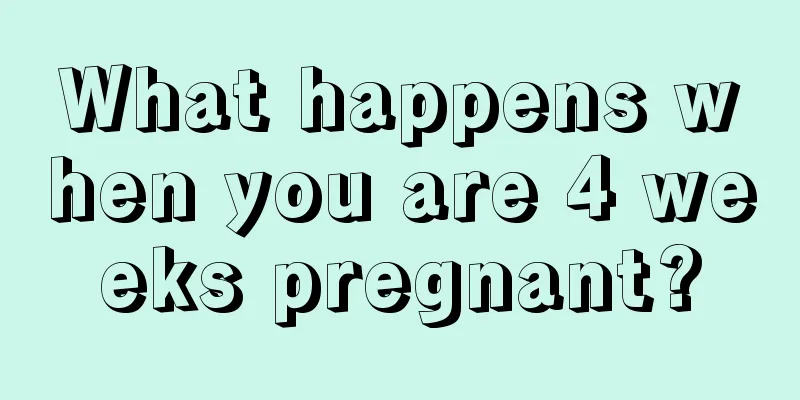 What happens when you are 4 weeks pregnant?