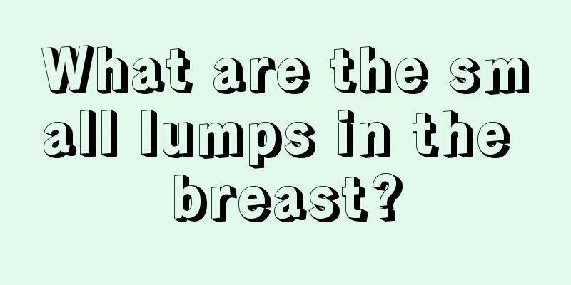 What are the small lumps in the breast?