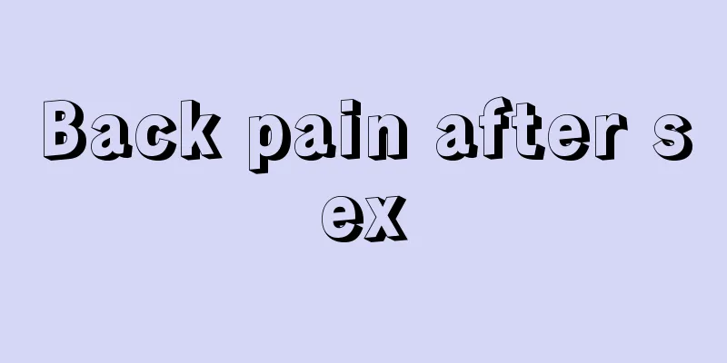 Back pain after sex