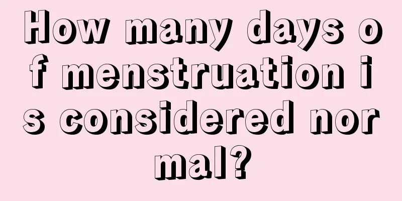 How many days of menstruation is considered normal?