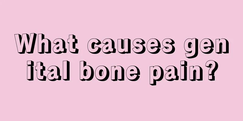 What causes genital bone pain?