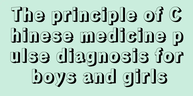 The principle of Chinese medicine pulse diagnosis for boys and girls