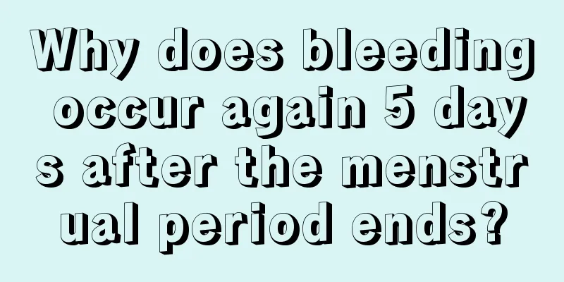 Why does bleeding occur again 5 days after the menstrual period ends?