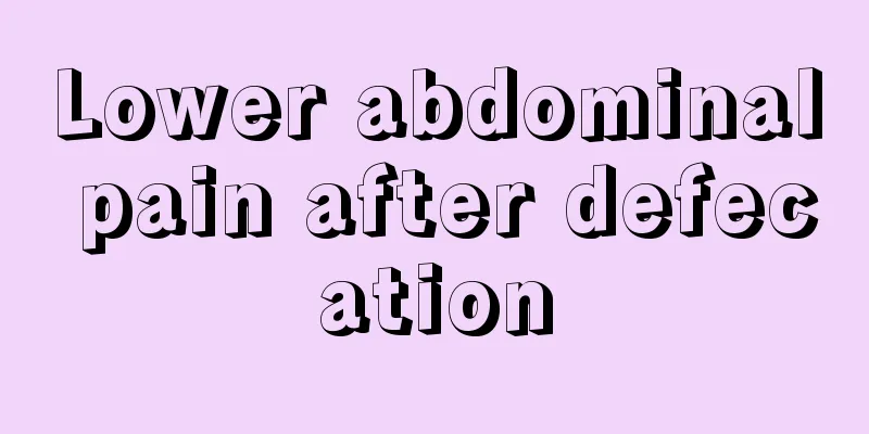 Lower abdominal pain after defecation