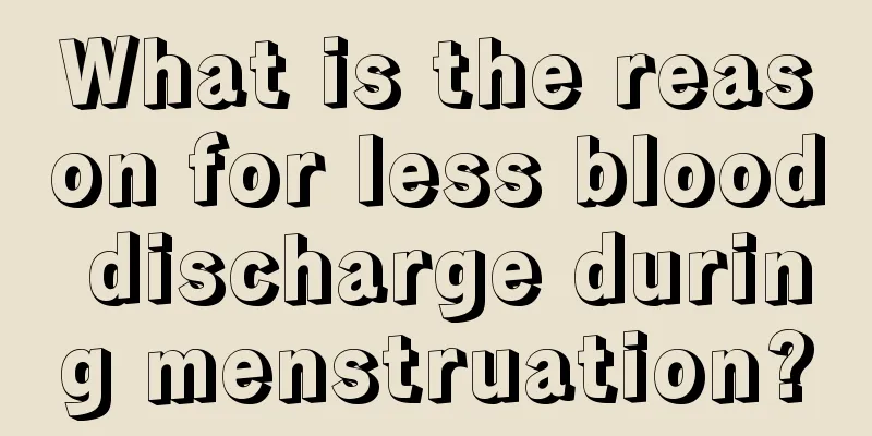 What is the reason for less blood discharge during menstruation?