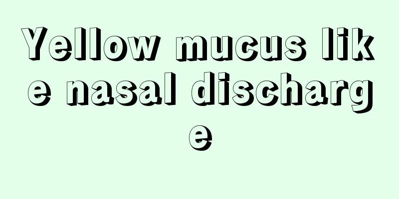 Yellow mucus like nasal discharge