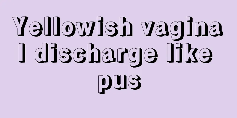 Yellowish vaginal discharge like pus