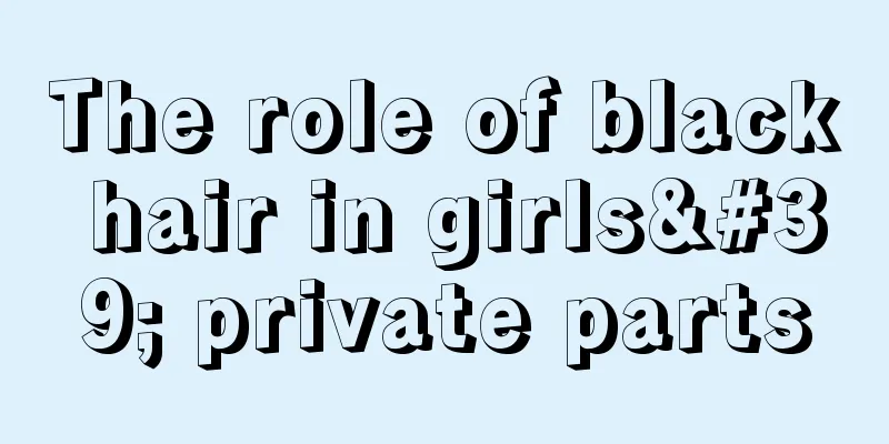 The role of black hair in girls' private parts