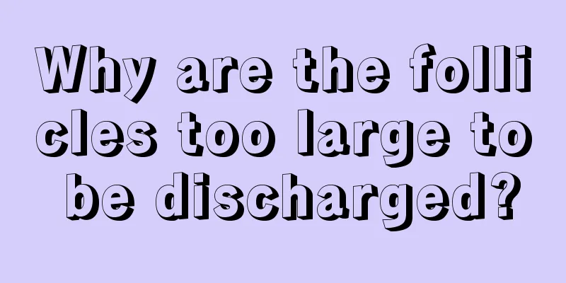 Why are the follicles too large to be discharged?