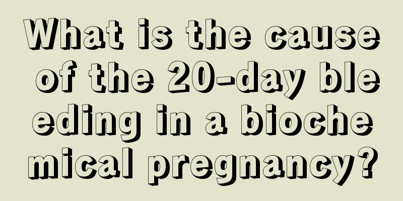 What is the cause of the 20-day bleeding in a biochemical pregnancy?