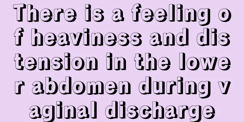 There is a feeling of heaviness and distension in the lower abdomen during vaginal discharge