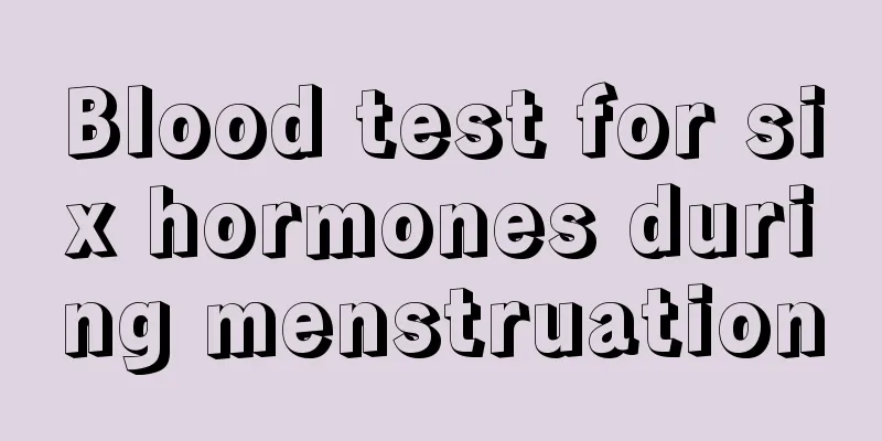 Blood test for six hormones during menstruation