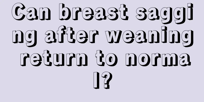 Can breast sagging after weaning return to normal?