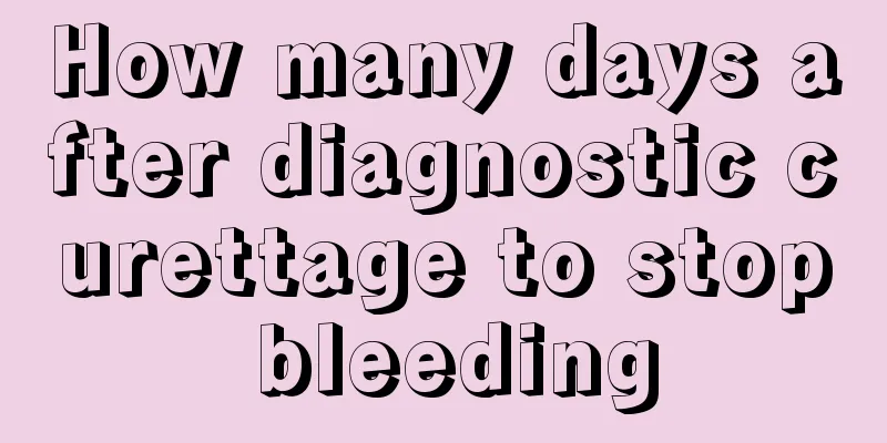 How many days after diagnostic curettage to stop bleeding