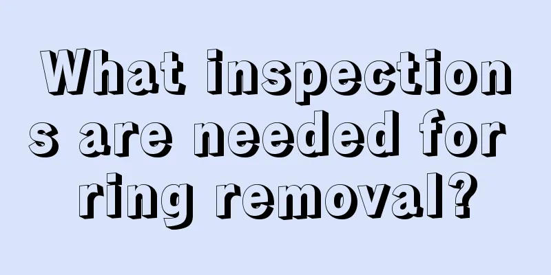 What inspections are needed for ring removal?