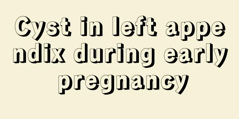 Cyst in left appendix during early pregnancy